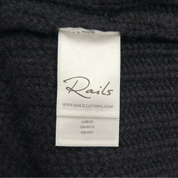 Rails Nicole Cashmere Sweater Dress Cashmere Velvet Lace-Up Chunky Knit Size L - Picture 15 of 16